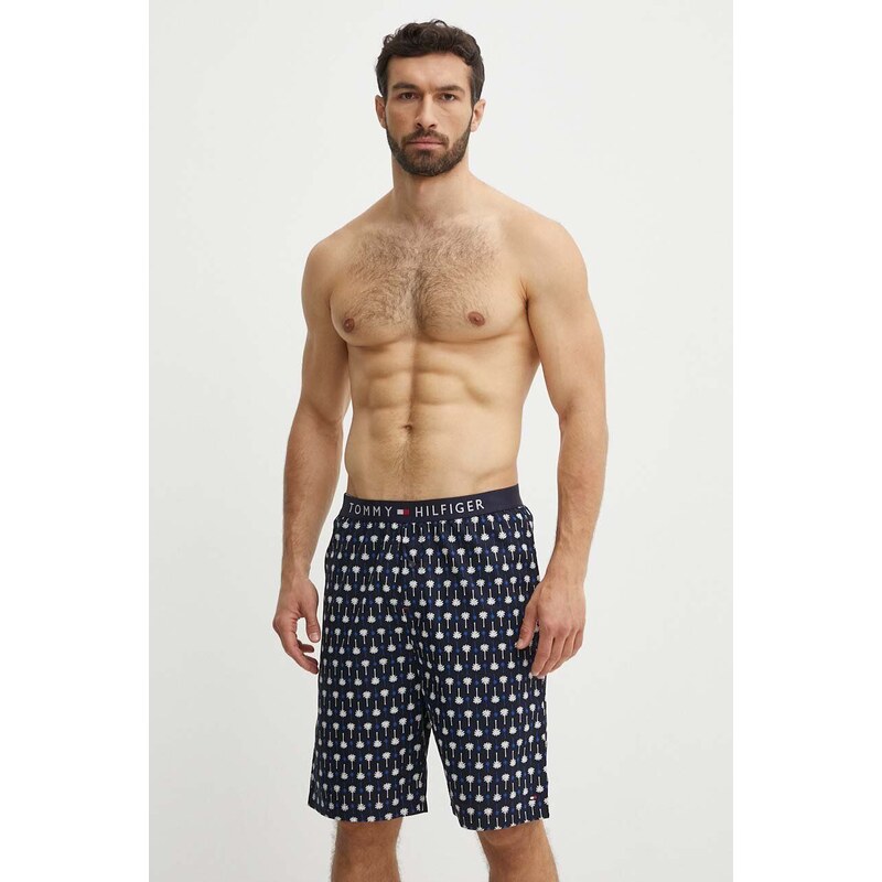 Tommy Hilfiger szorty piżamowe męskie kolor granatowy wzorzysta UM0UM01765