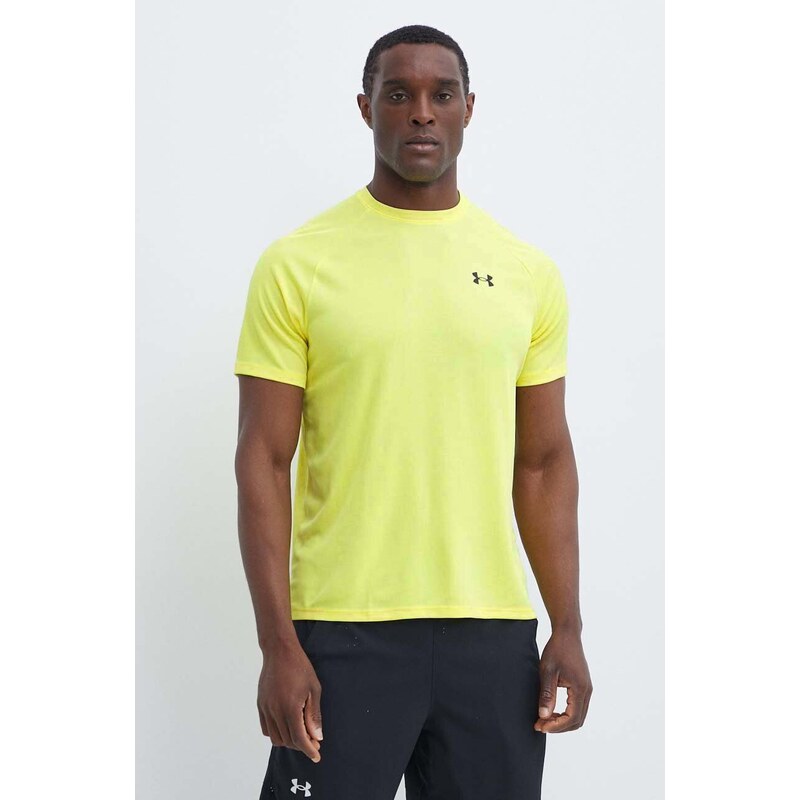 Under Armour t-shirt treningowy Tech Textured kolor żółty melanżowy