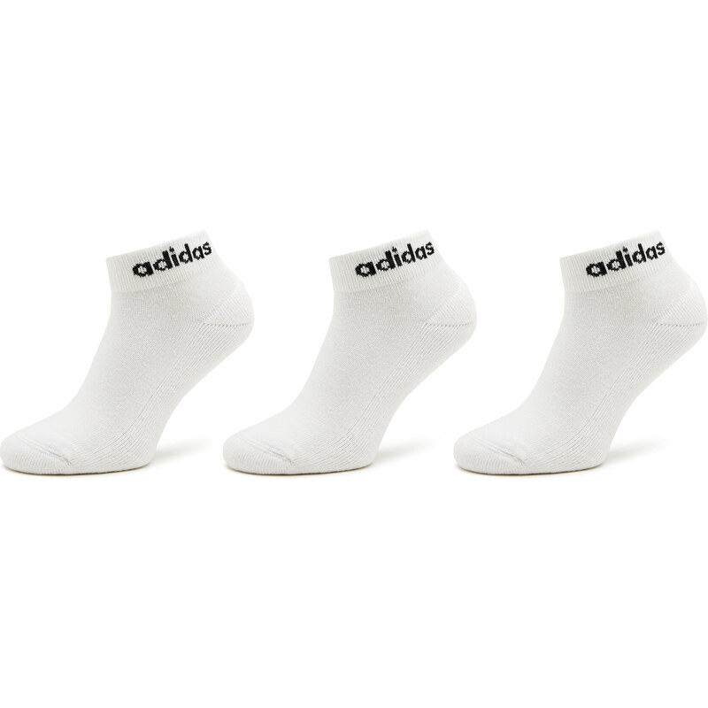 Skarpety Niskie Unisex adidas Linear Ankle Socks Cushioned Socks 3 Pairs HT3457 white/black