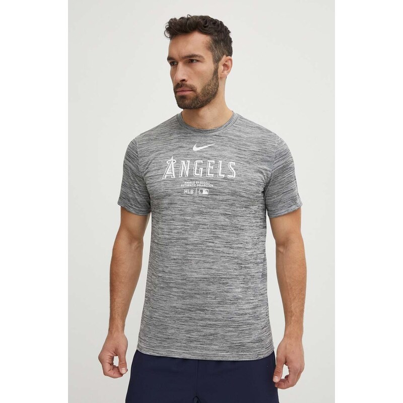 Nike t-shirt Los Angeles Angels męski kolor szary z nadrukiem