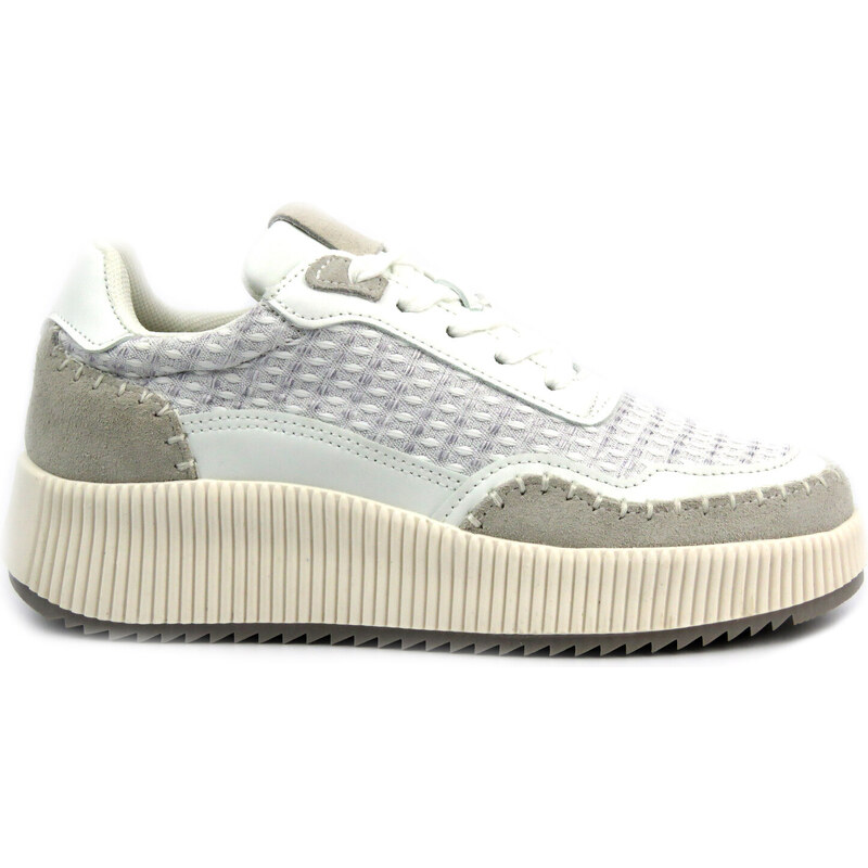 Buty sportowe damskie na platformie - BRIVIDO SHOES TW0815-09, szary
