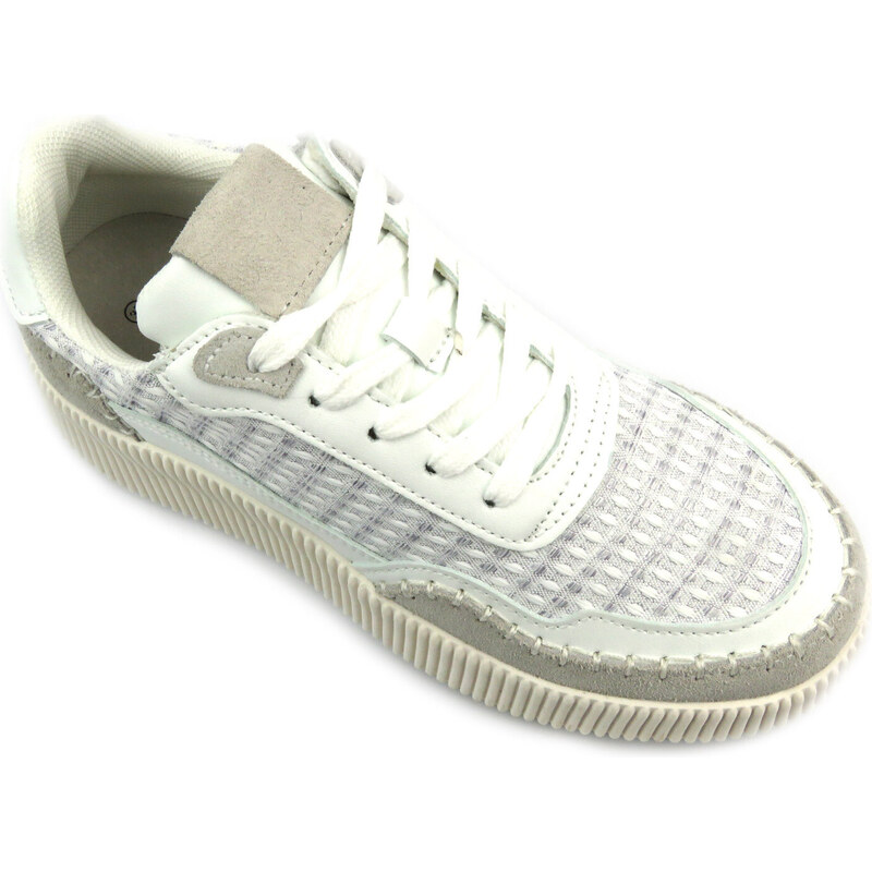 Buty sportowe damskie na platformie - BRIVIDO SHOES TW0815-09, szary
