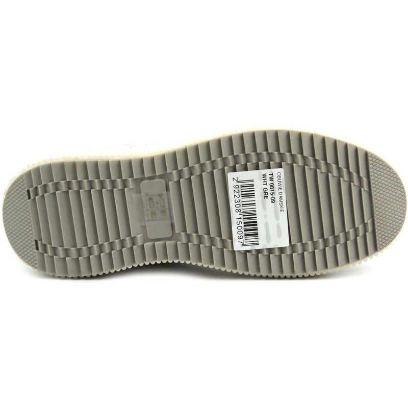 Buty sportowe damskie na platformie - BRIVIDO SHOES TW0815-09, szary