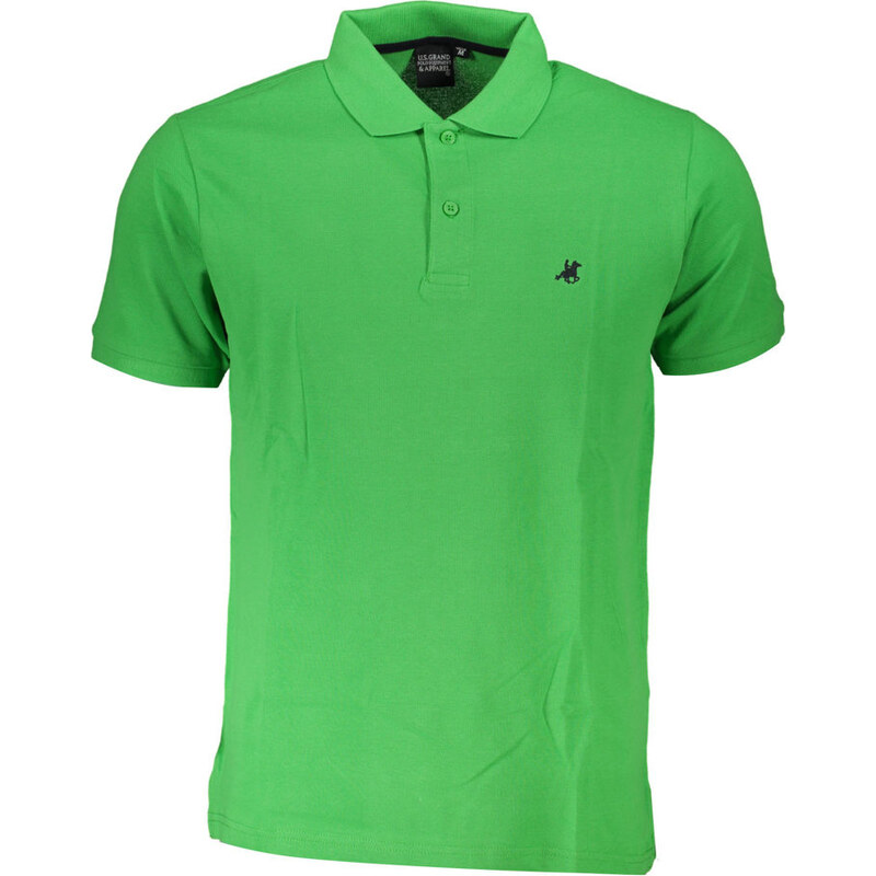 U.S. GRAND POLO MĘSKA ZIELONA KOSZULKA POLO Z KRÓTKIM RĘKAWEM US GRAND POLO