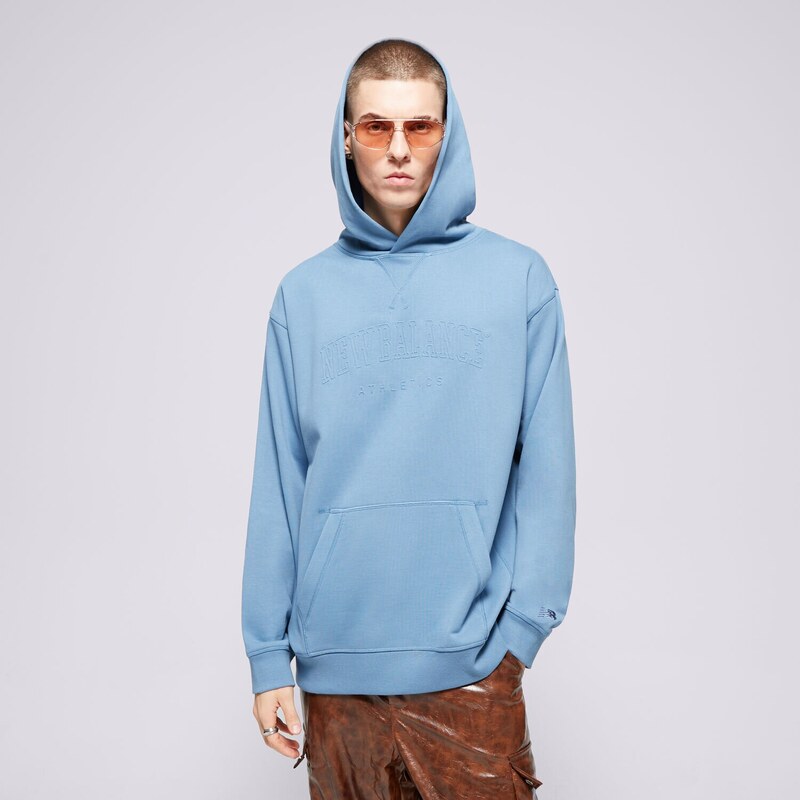 New Balance Bluza Z Kapturem Graphic Hoodie Better Męskie Odzież Bluzy MT43500HEB Niebieski