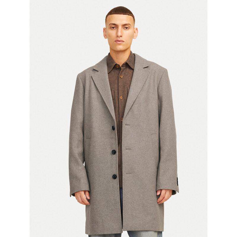 Jack & Jones Płaszcz wełniany Harris 12263845 Beżowy Regular Fit