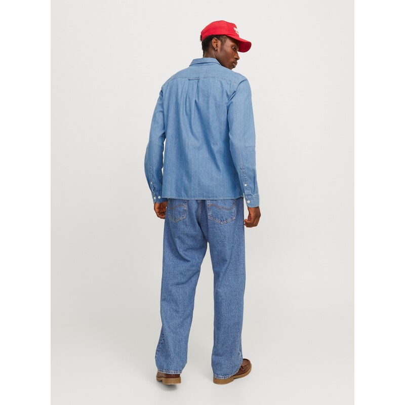 JACK & JONES Koszula 'JJETravis' niebieski denim