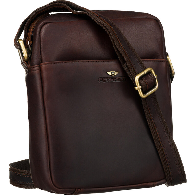 Męska torba crossbody ze skóry naturalnej z kieszeniami- Peterson