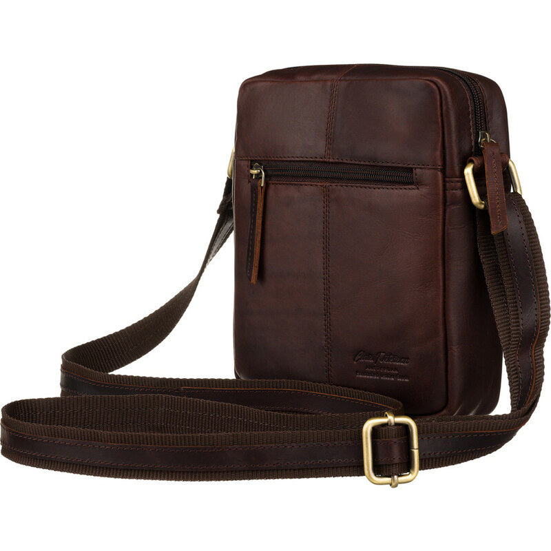 Męska torba crossbody ze skóry naturalnej z kieszeniami- Peterson