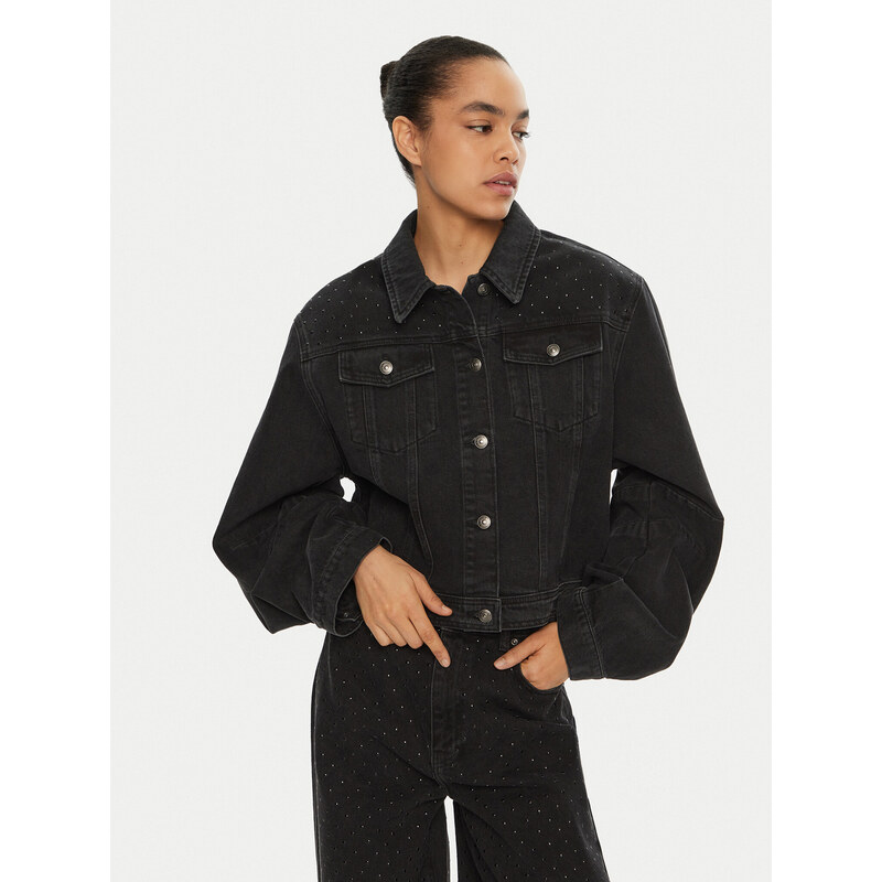 ROTATE Kurtka jeansowa 113612 Szary Regular Fit