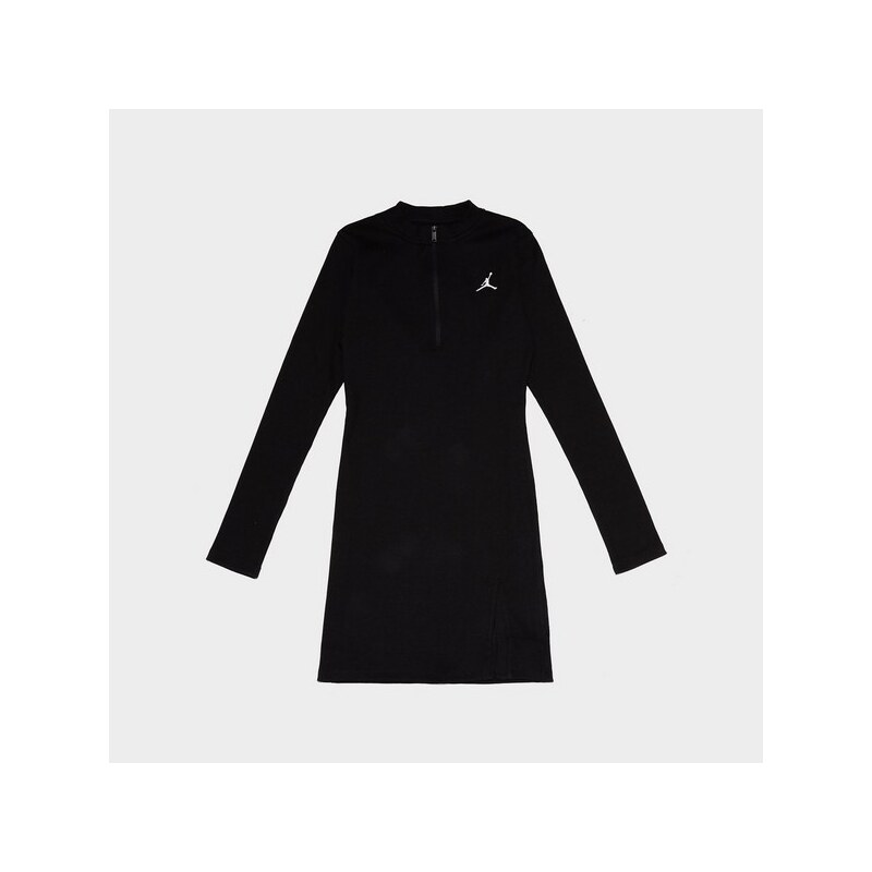 Jordan Sukienka Ls Knit Dress Damskie Ubrania Sukienki HF9477-010 Czarny