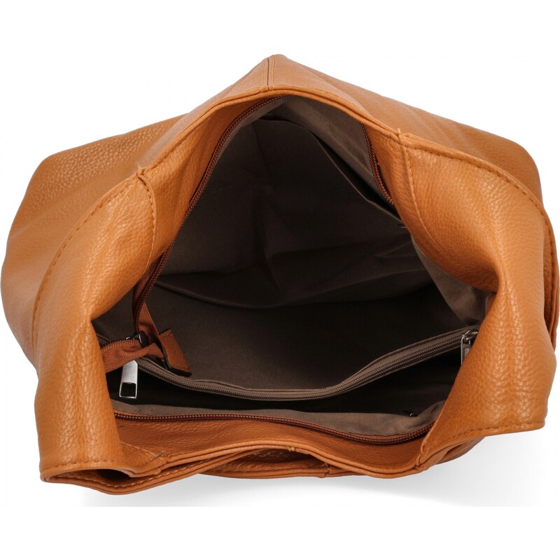 Uniwersalne Torebki Damskie Shopper Bag firmy Hernan HB0141 Jasno Ruda