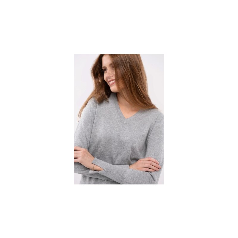 Volcano Sweter z dekoltem w serek S-NELI
