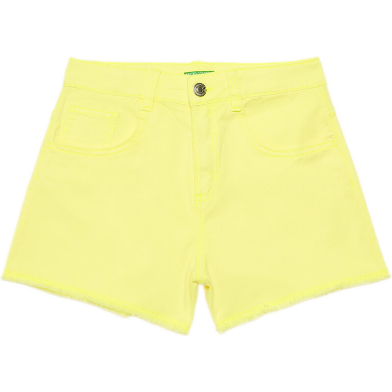 United Colors Of Benetton Szorty jeansowe 4O69C9040 Żółty Regular Fit