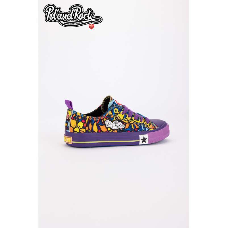 Big Star Shoes Trampki Pol'and'Rock Festival X Big Star SS274905 Fioletowe