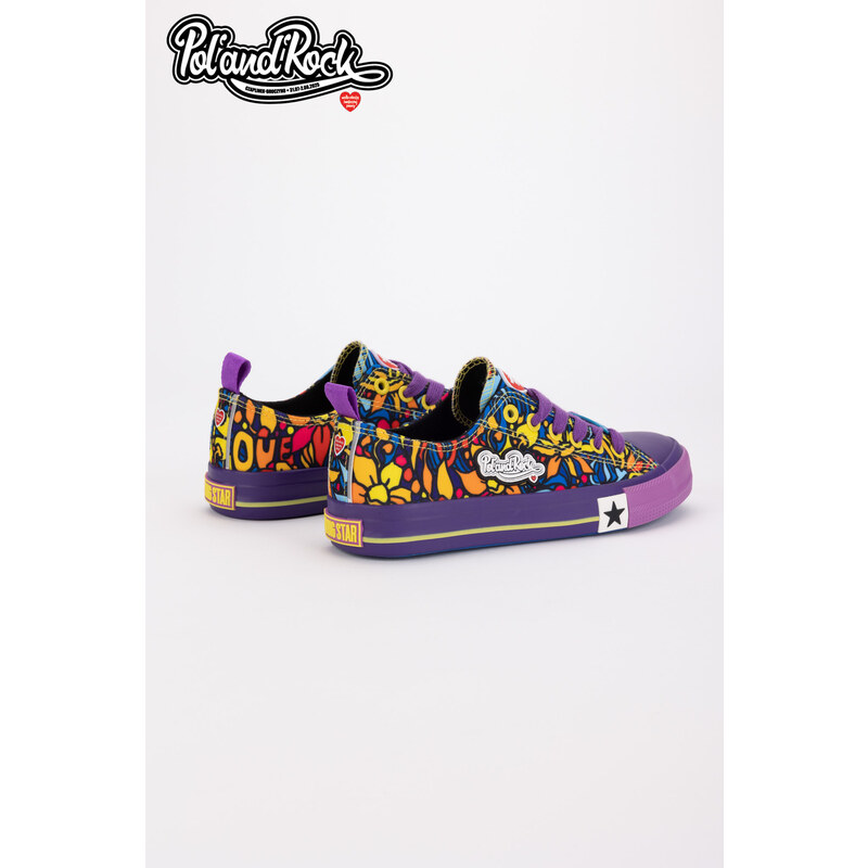 Big Star Shoes Trampki Pol'and'Rock Festival X Big Star SS274905 Fioletowe