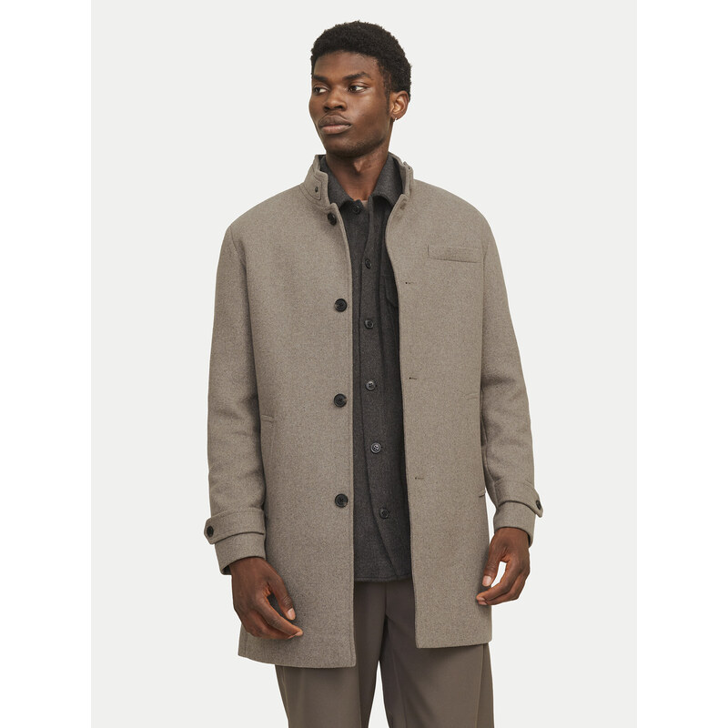 Jack & Jones Płaszcz wełniany Melton 12258672 Beżowy Regular Fit