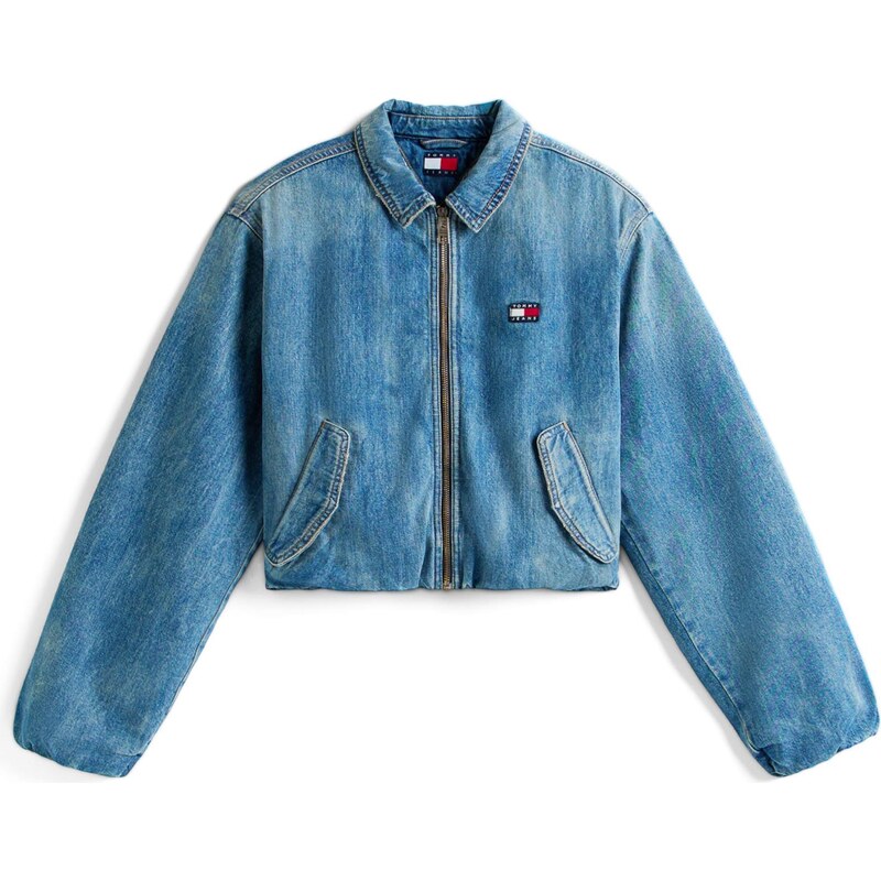 Tommy Jeans Kurtka przejściowa 'Harrington' niebieski denim