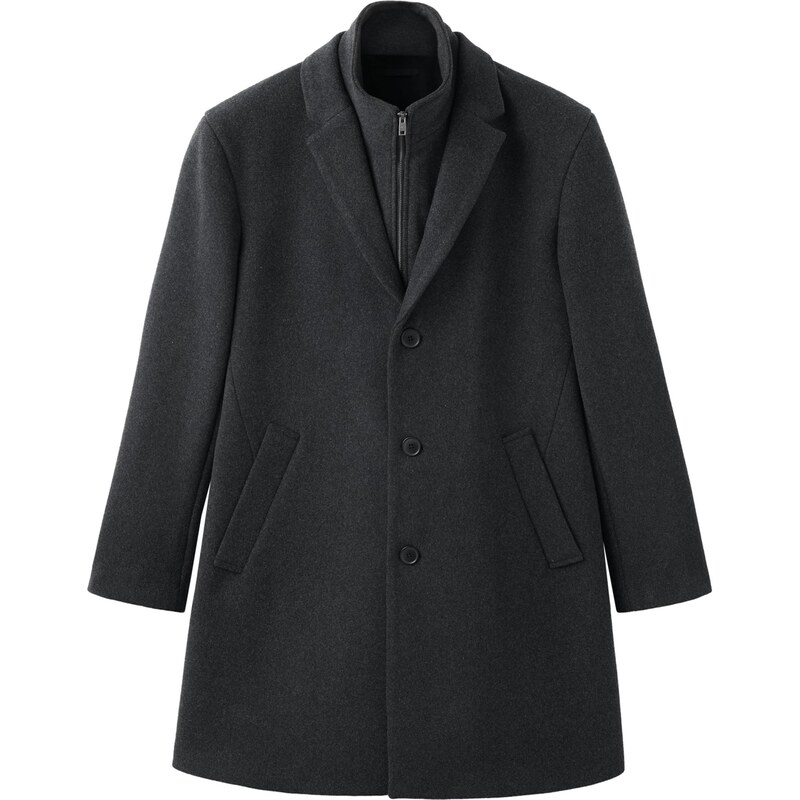 MANGO MAN Płaszcz przejściowy 'Uriel' ciemnoszary