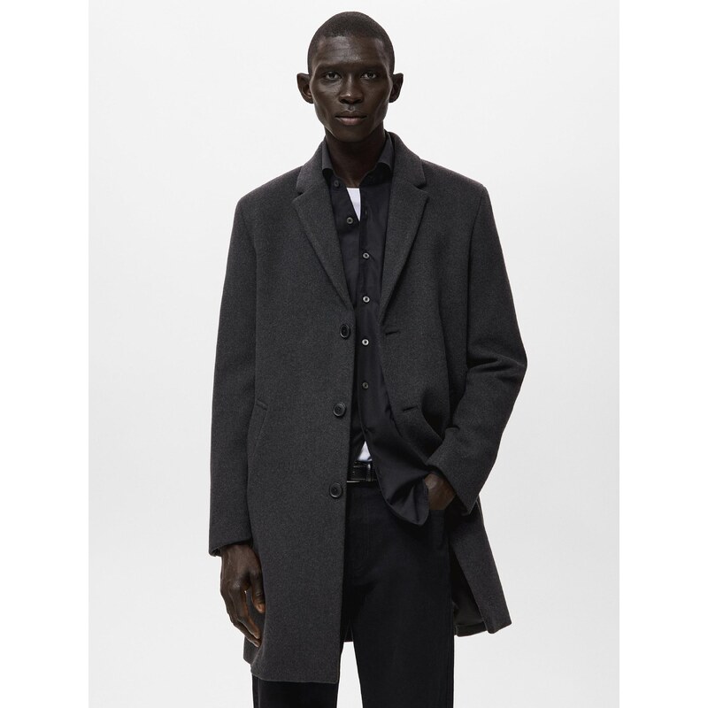 MANGO MAN Płaszcz przejściowy 'Uriel' ciemnoszary