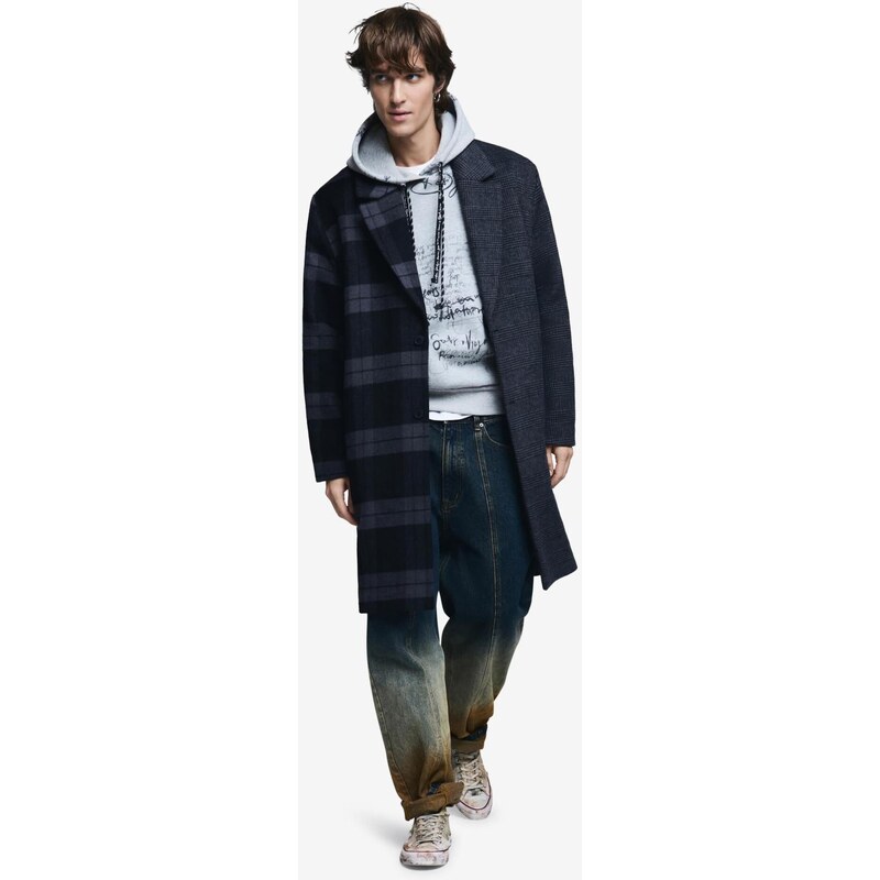 Desigual Płaszcz przejściowy grafitowy / szary dym / czarny