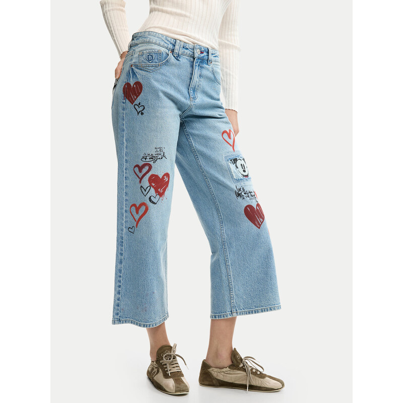 Desigual Jeansy Herry 26SWDD16 Niebieski Straight Fit