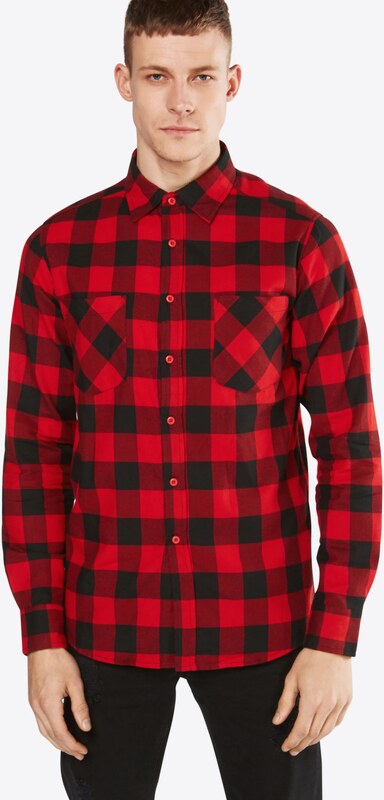 Urban Classics Koszula czerwony / ciemnoczerwony / czarny