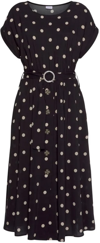 LASCANA Sukienka beżowy / czarny