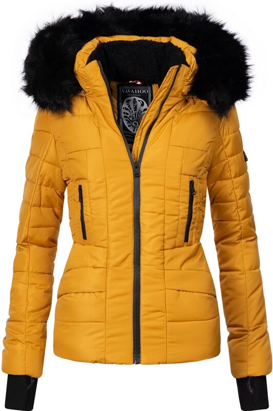 NAVAHOO Kurtka zimowa 'Adele' szafranowy / czarny