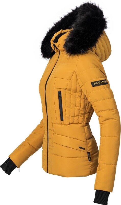 NAVAHOO Kurtka zimowa 'Adele' szafranowy / czarny