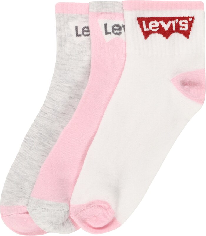 LEVI'S  Skarpety 'BATWING' szary / różowy / biały