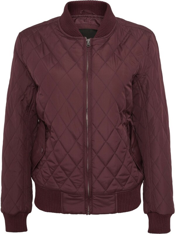 Urban Classics Kurtka przejściowa 'Diamond Quilt' ciemnoczerwony