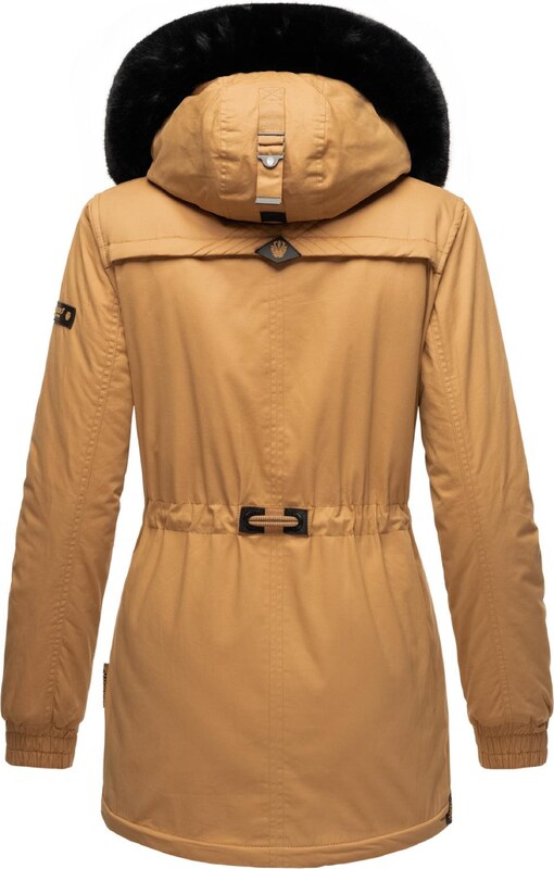 NAVAHOO Parka zimowa camel / czarny