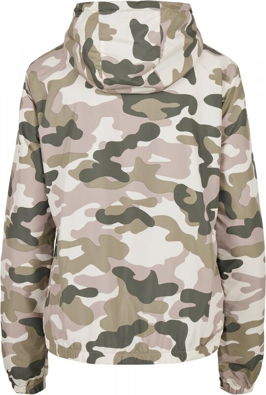 URBAN CLASSICS Ladies Camo Pull Over Jacket - duskrose camo
