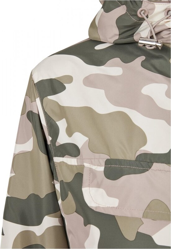 URBAN CLASSICS Ladies Camo Pull Over Jacket - duskrose camo