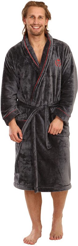 Szlafrok męski L&L ciemnoszary (2111)