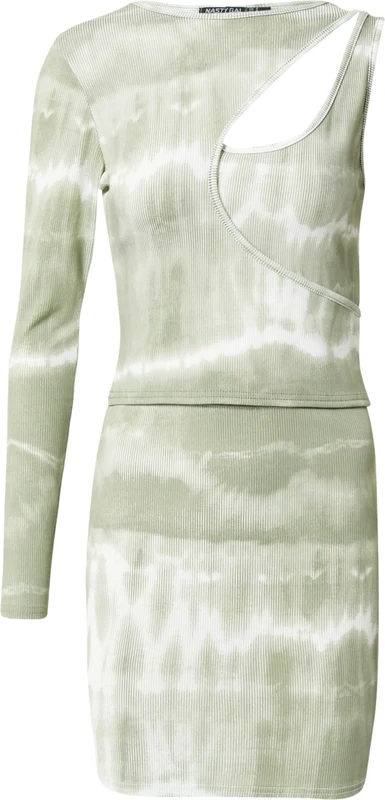 Nasty Gal Sukienka khaki / biały