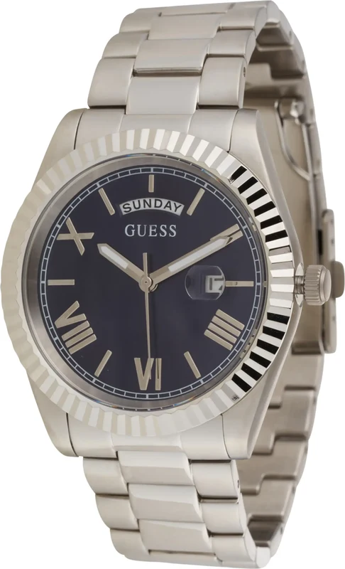 GUESS Zegarek analogowy 'Connoisseur' niebieski / srebrny
