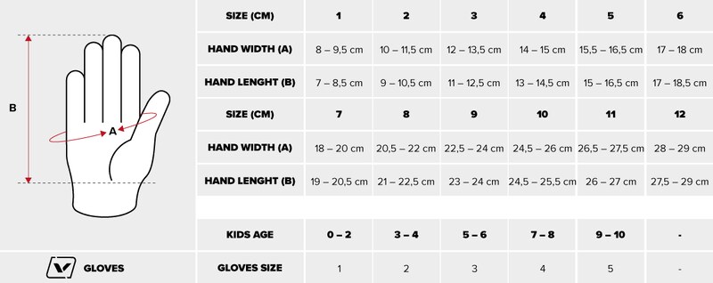 Unisex wielofunkcyjna rękawica Viking ATLAS czarno/czerwona