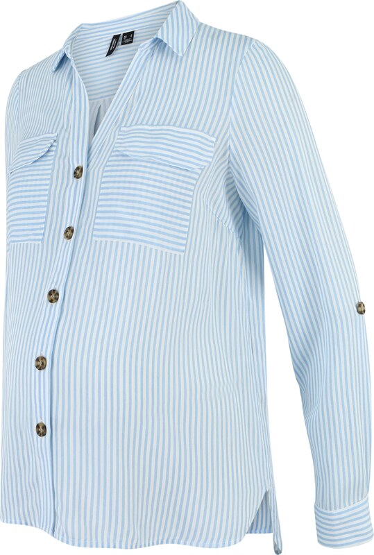 Vero Moda Maternity Bluzka 'VMMBumpy' jasnoniebieski / biały