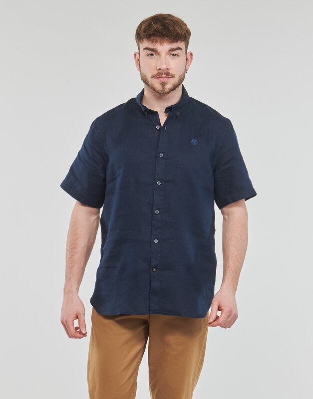 Timberland Koszule z krótkim rękawem SS Mill River Linen Shirt Slim