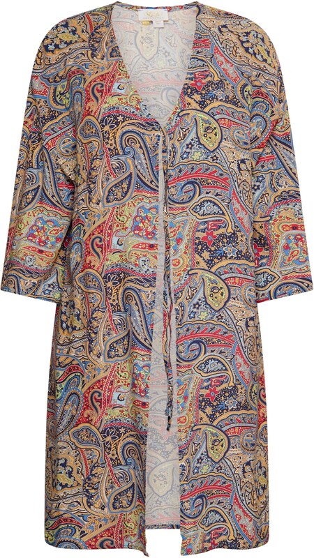 usha FESTIVAL Kimono kremowy / ciemny niebieski / jasnopomarańczowy / ognistoczerwony