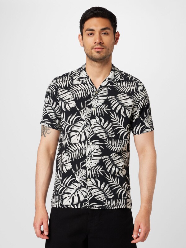 Key Largo Koszula 'Havanna' czarny / biały