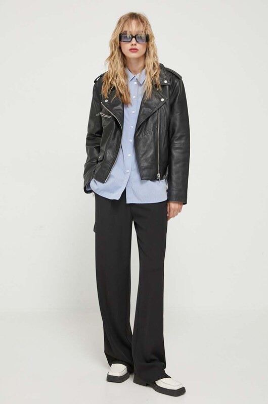 Gestuz ramoneska skórzana