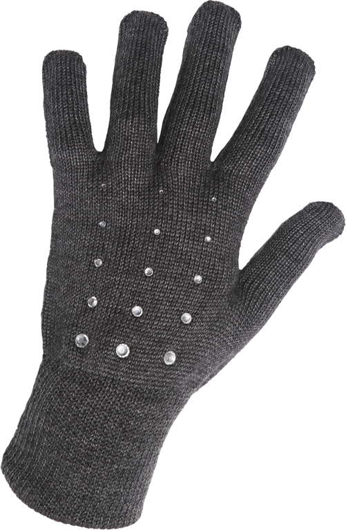 Rękawiczki damskie dziane Sherpa DONNA ciemnoszare