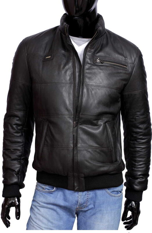 CARLO MONTI MAR450_3 - czarna kurtka bomberka męska ze ściągaczami DORJAN