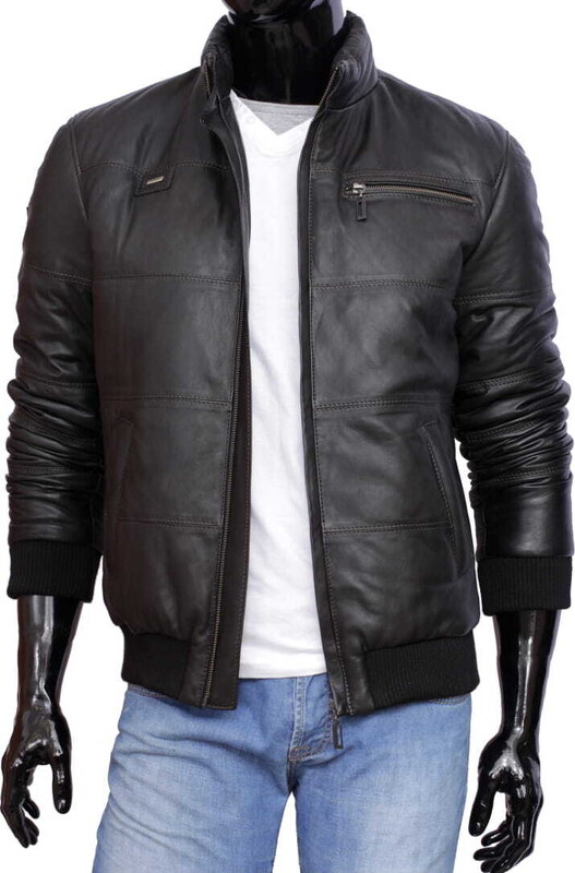 CARLO MONTI MAR450_3 - czarna kurtka bomberka męska ze ściągaczami DORJAN