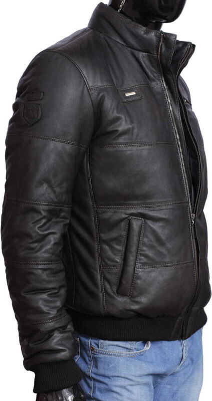 CARLO MONTI MAR450_3 - czarna kurtka bomberka męska ze ściągaczami DORJAN