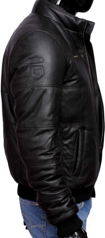 CARLO MONTI MAR450_3 - czarna kurtka bomberka męska ze ściągaczami DORJAN