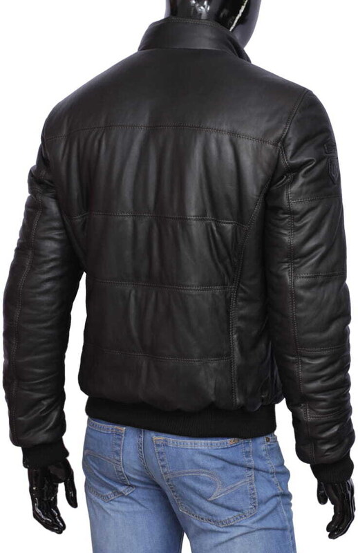 CARLO MONTI MAR450_3 - czarna kurtka bomberka męska ze ściągaczami DORJAN